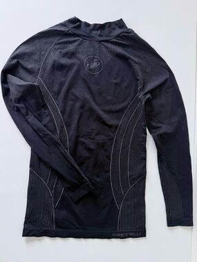 Castelli Core Mesh 3 Cycling Base Layer Long Sleeve Black/Gray Mens L/XL